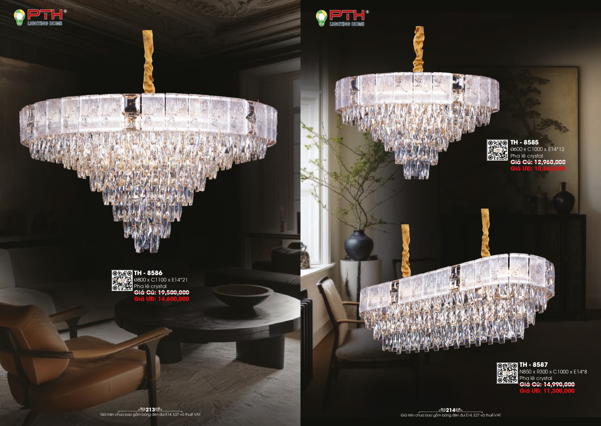 Bảng giá đèn trang trí PTH Lighting Home 2026